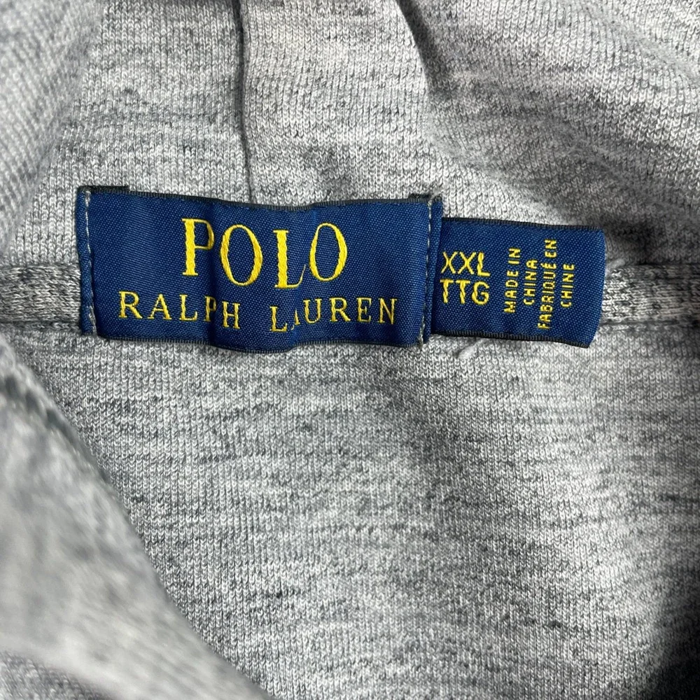Polo Ralph Lauren Hoodie Mens XXL Grey Pony Kangaroo Pocket Sweatshirt